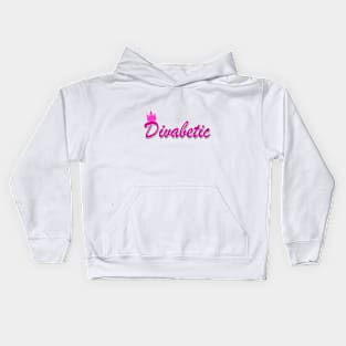 Divabetic - Pink Kids Hoodie